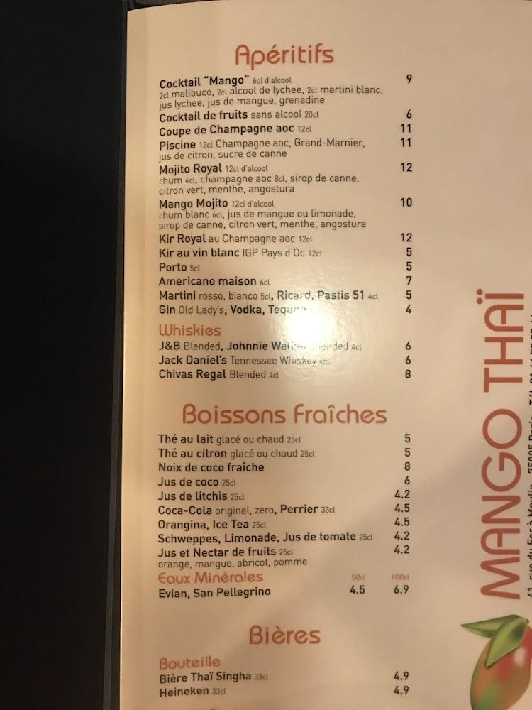 Mango Thaï - Menu Image 4